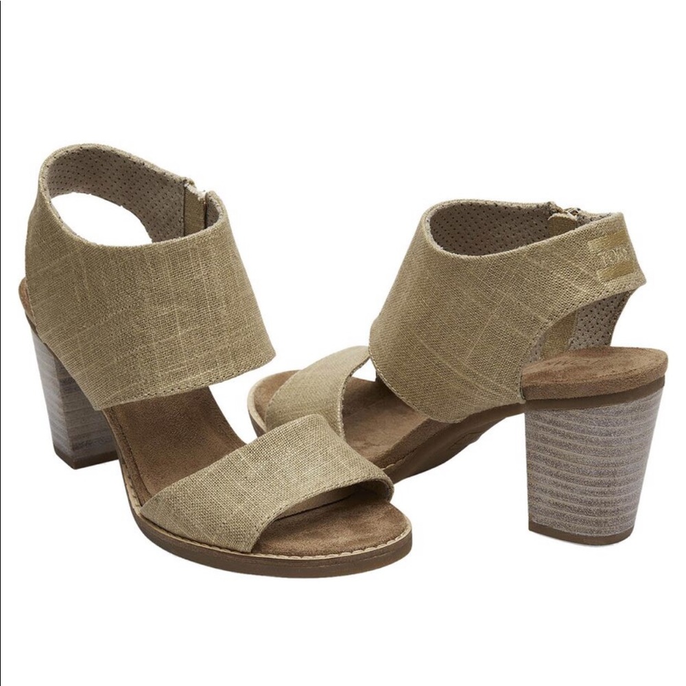 NWT TOMS Majorca Cutout Sandal Heels